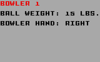 Bowling screenshot 4 for Intellivision