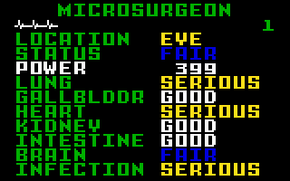 Microsurgeon screenshot 4 for Intellivision