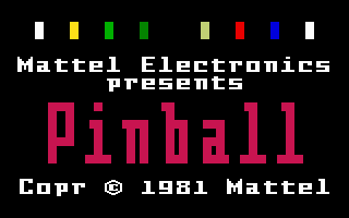 Pinball screenshot 3 for Intellivision