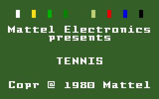 Tennis screenshot 3 for Intellivision