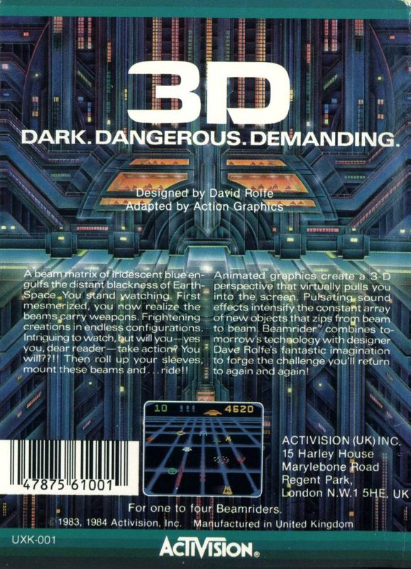 Beamrider box art for MSX