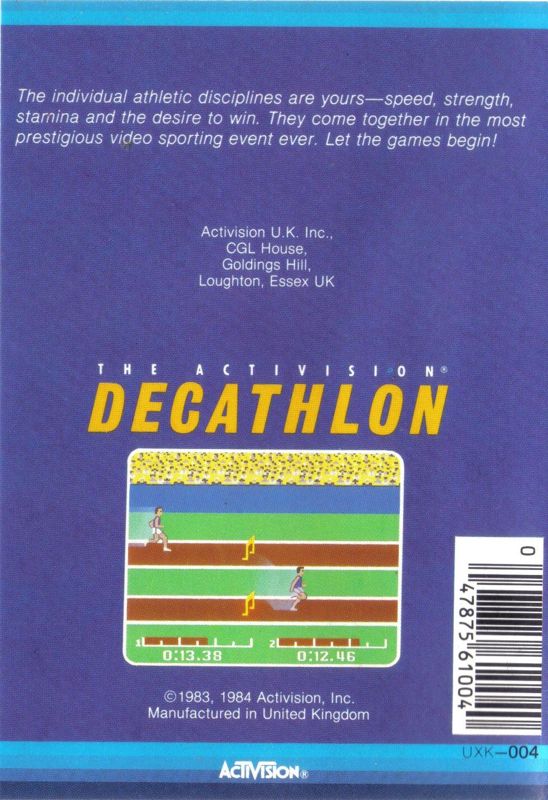 Decathlon box art for MSX