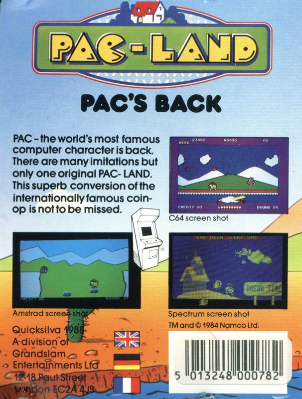 Pac-Land box art for MSX