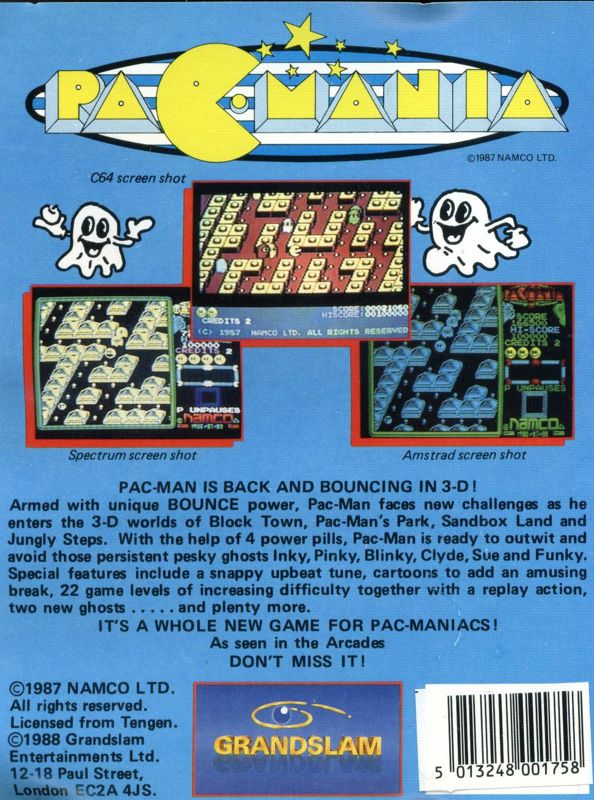 Pac-Mania box art for MSX