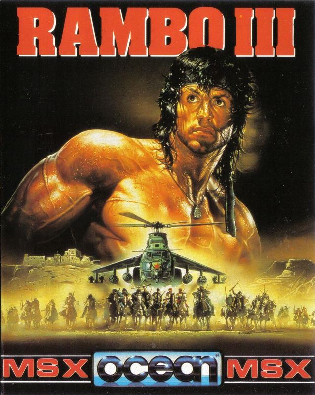 Rambo box art for MSX