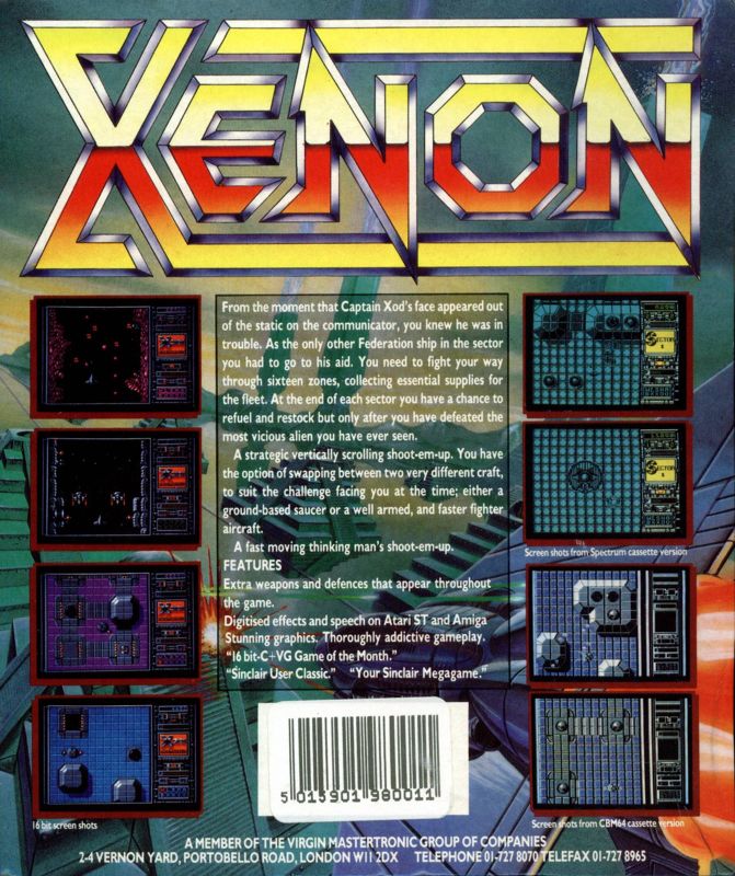 Xenon box art for MSX