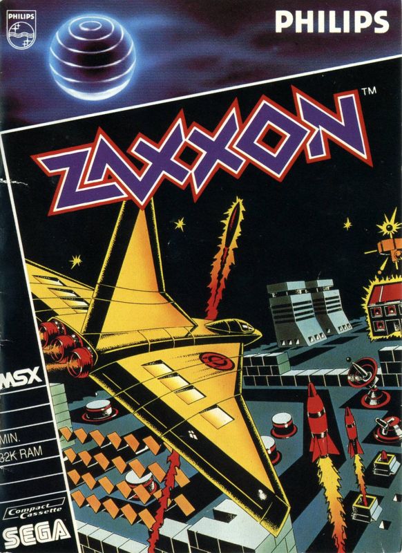 Zaxxon box art for MSX