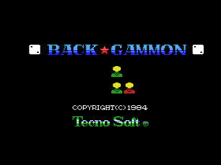 Backgammon back cover for MSX