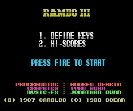 Rambo screenshot 3 for MSX