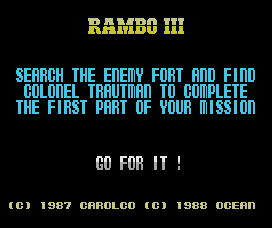 Rambo screenshot 4 for MSX