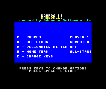Hardball screenshot 7 for MSX2