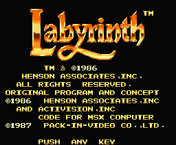 Labyrinth screenshot 4 for MSX2