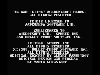 Tetris screenshot 4 for MSX2