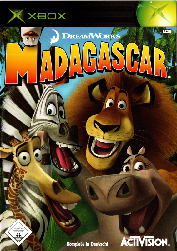 Madagascar box art for Xbox