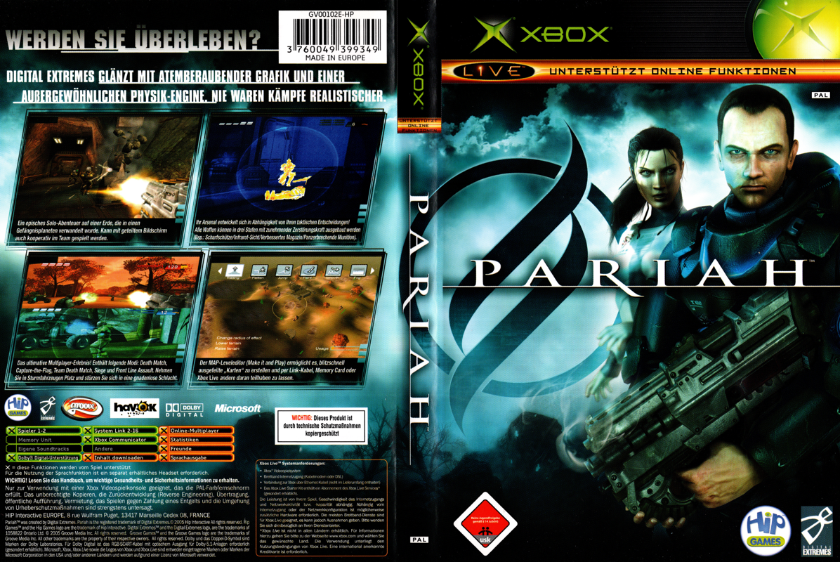 Pariah box art for Xbox