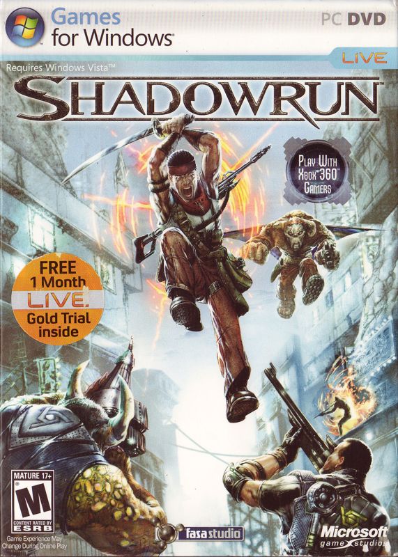 Shadowrun box art for Xbox 360