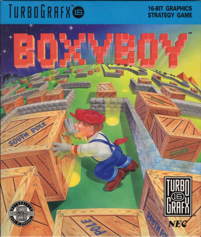 Boxyboy box art for TurboGrafx-16