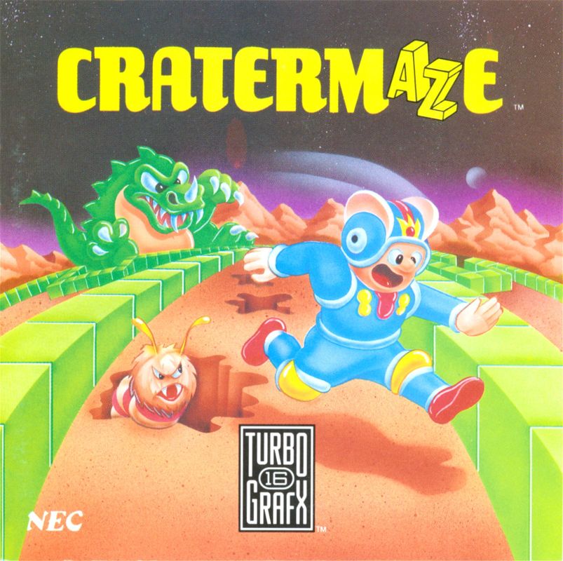 Cratermaze box art for TurboGrafx-16