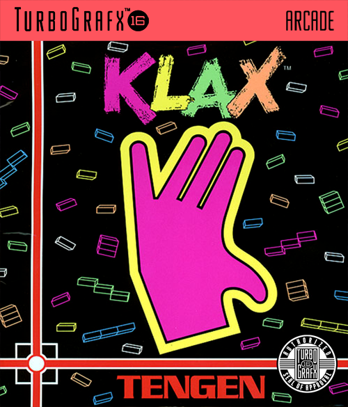 Klax box art for TurboGrafx-16