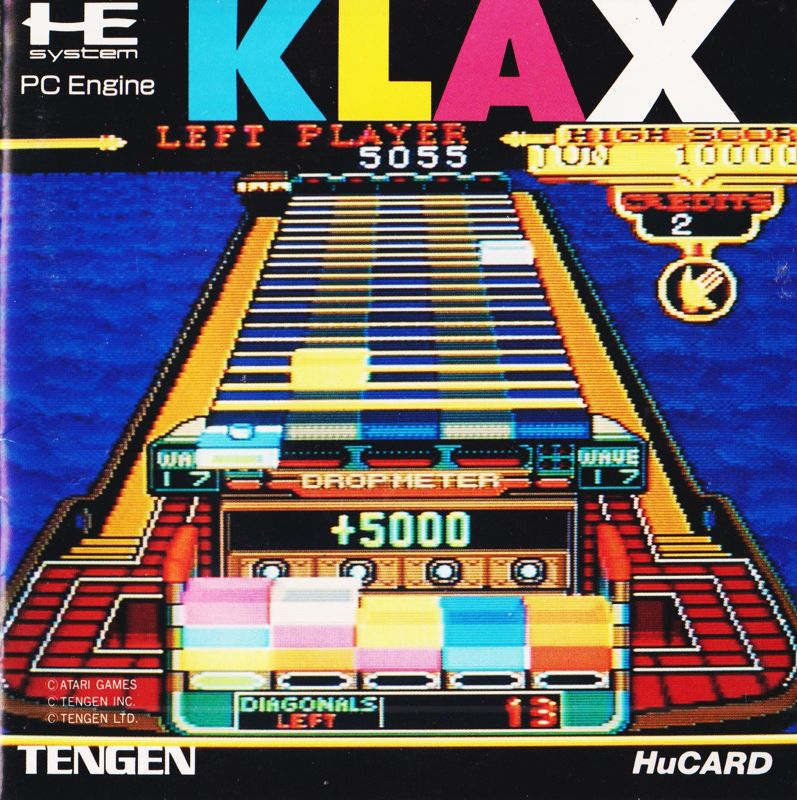 Klax box art for TurboGrafx-16