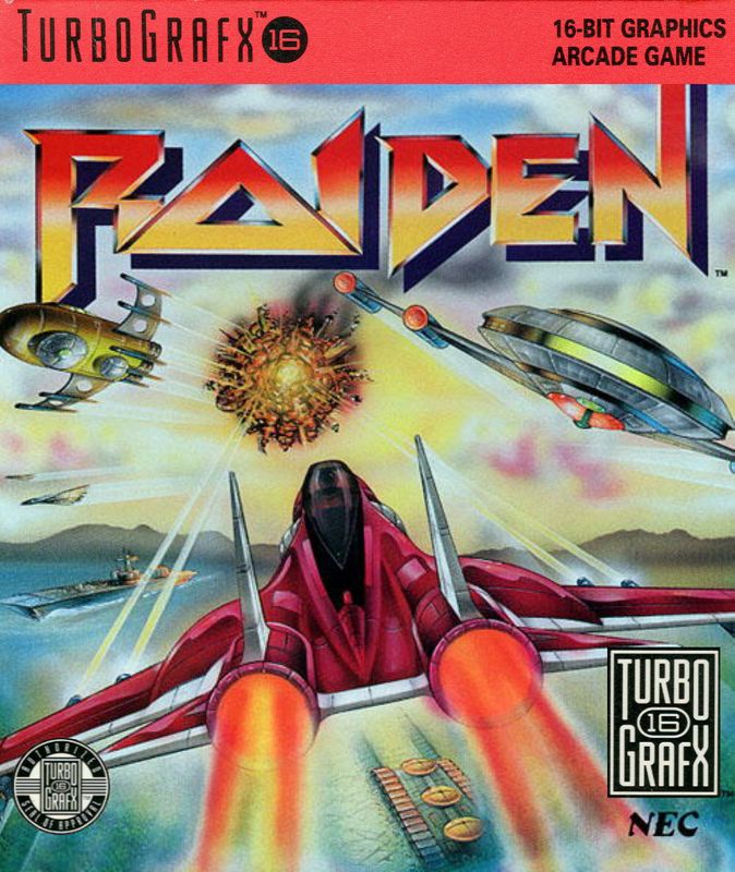 Raiden box art for TurboGrafx-16
