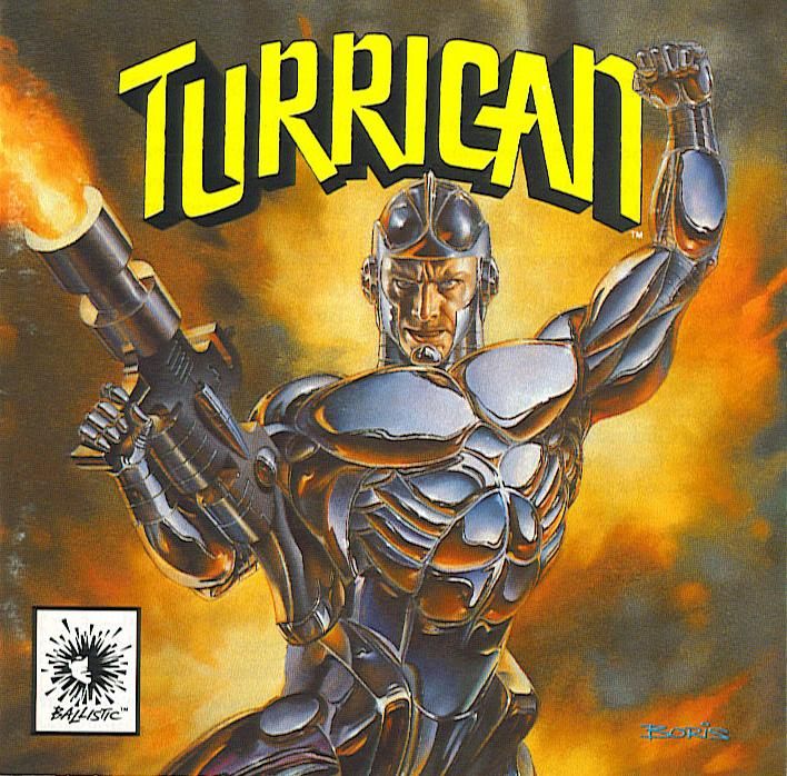 Turrican box art for TurboGrafx-16