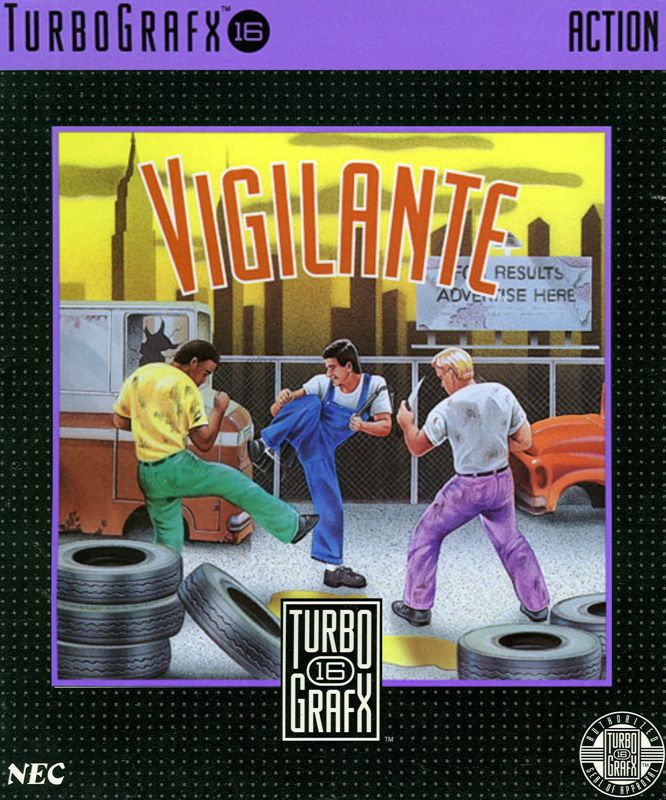 Vigilante box art for TurboGrafx-16