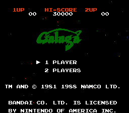 Galaga screenshot 3 for Famicom Disk System