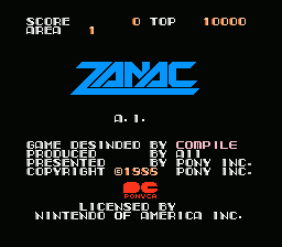 Zanac screenshot 3 for Famicom Disk System