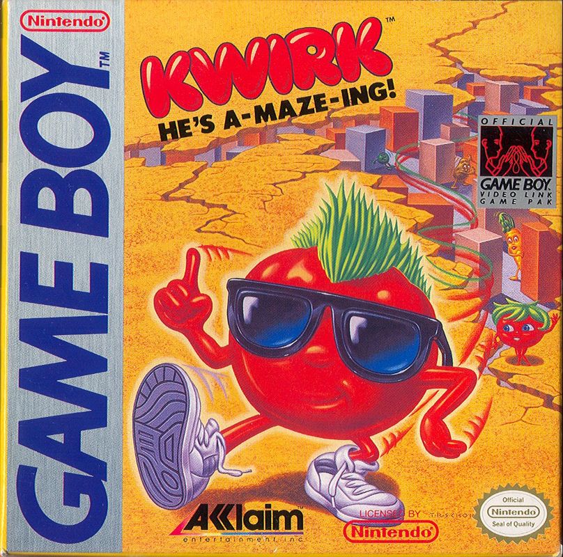 Kwirk box art for GameBoy