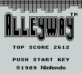 Alleyway screenshot 3 for GameBoy