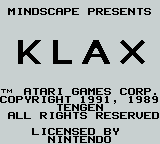Klax screenshot 5 for GameBoy