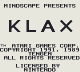 Klax screenshot 3 for GameBoy