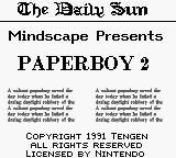 Paperboy screenshot 3 for GameBoy