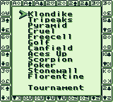 Solitaire screenshot 5 for GameBoy