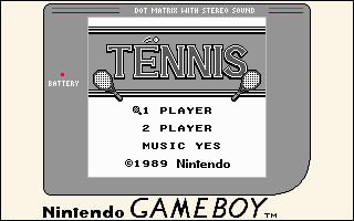 Tennis screenshot 3 for GameBoy