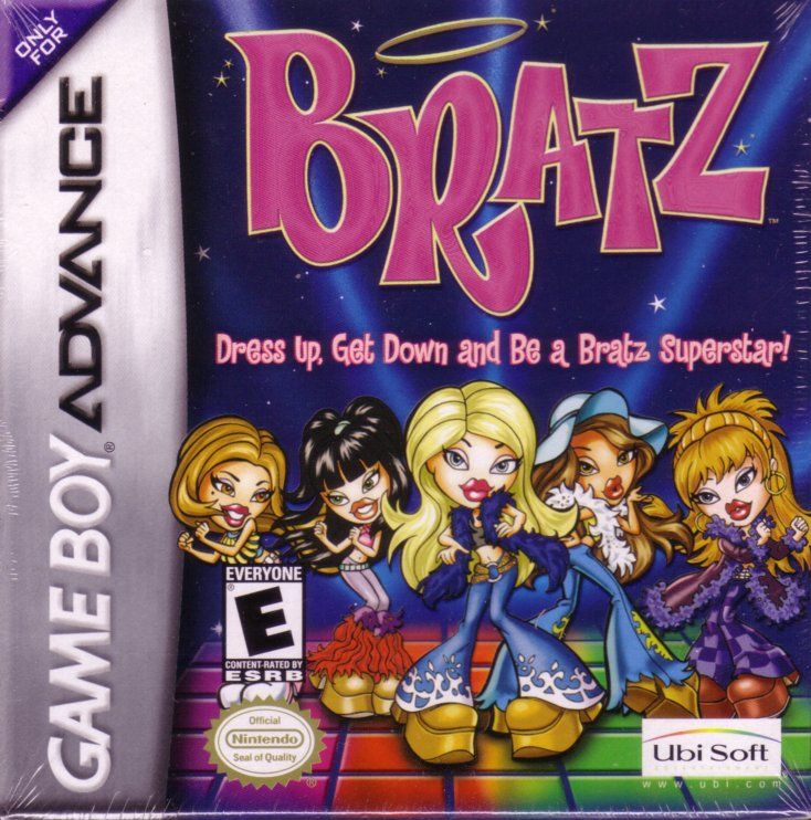 Bratz box art for GameBoy Advance