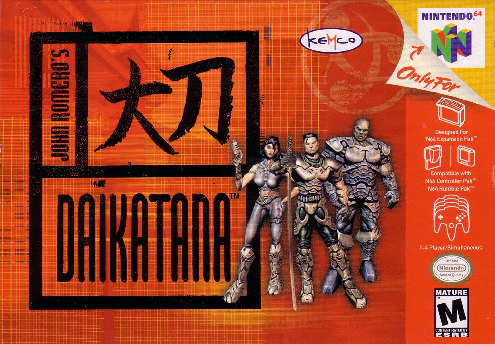 Daikatana box art for Nintendo 64