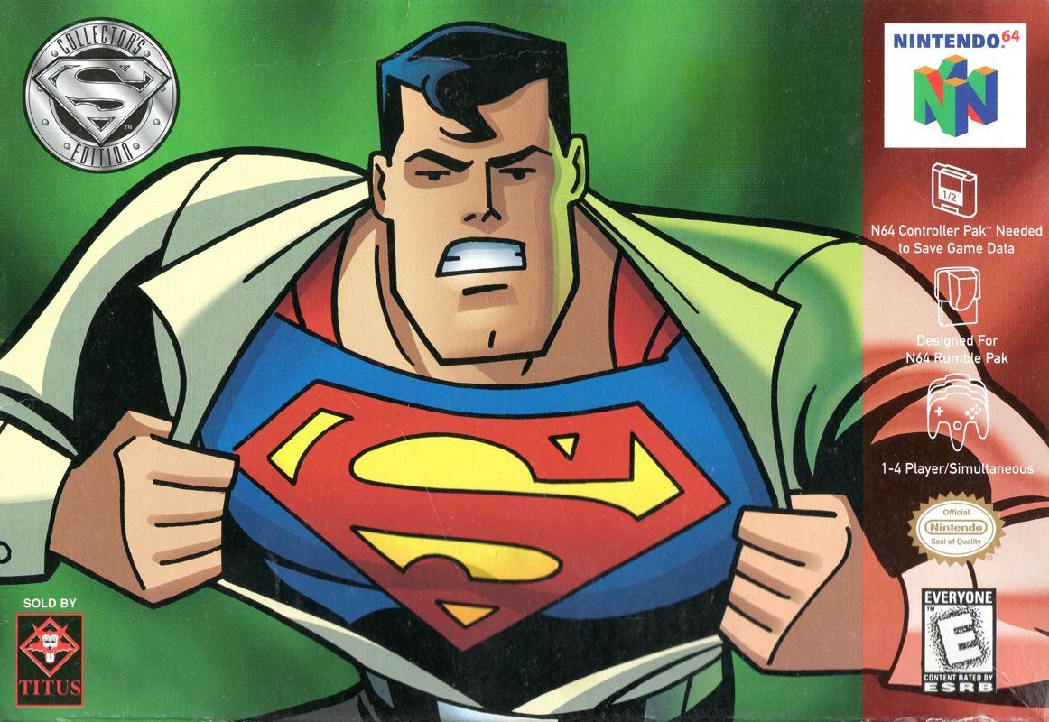 Superman box art for Nintendo 64