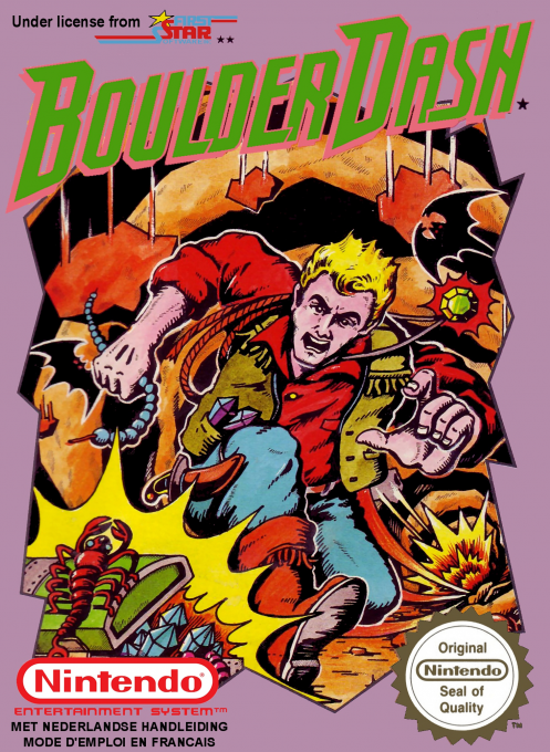 Boulder Dash box art for Famicom