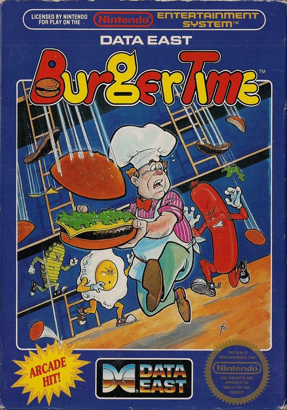 BurgerTime box art for Famicom