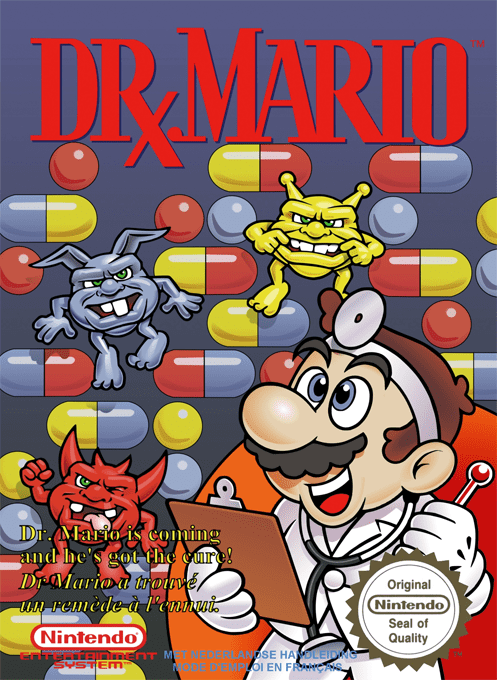 Dr. Mario box art for Famicom