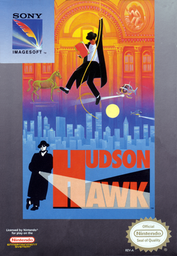 Hudson Hawk box art for Famicom