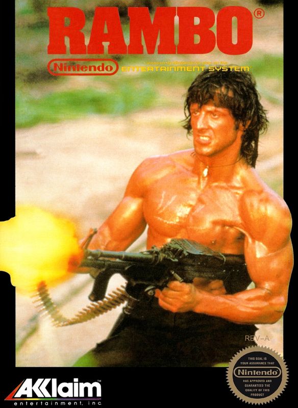 Rambo box art for Famicom