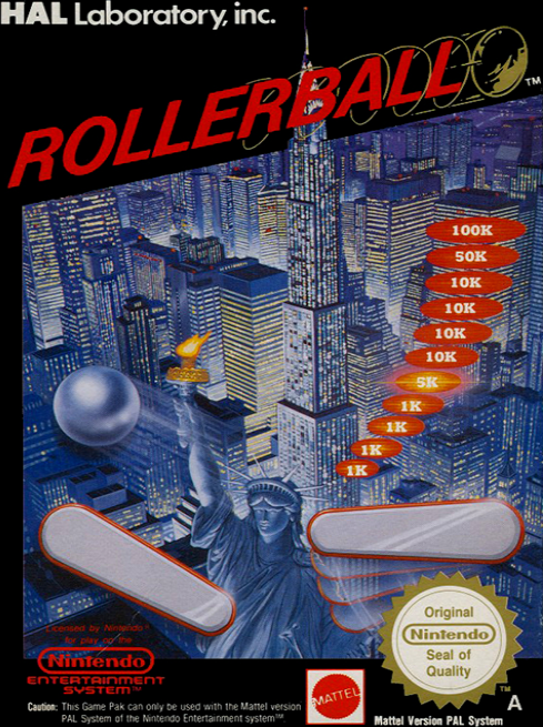 Rollerball box art for Famicom