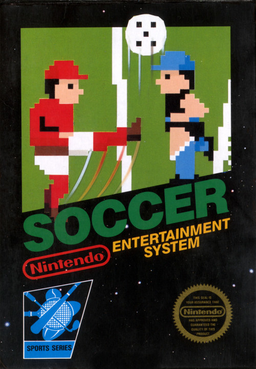 Soccer box art for Famicom