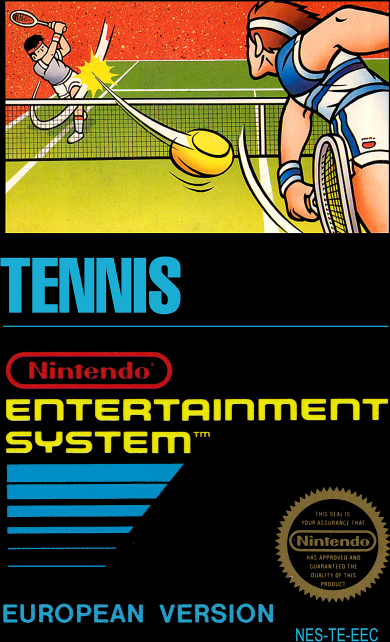 Tennis box art for Famicom