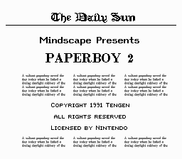 Paperboy screenshot 3 for NES