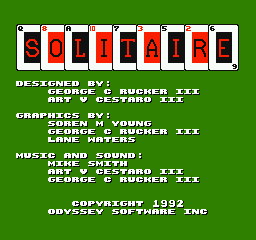 Solitaire screenshot 3 for NES
