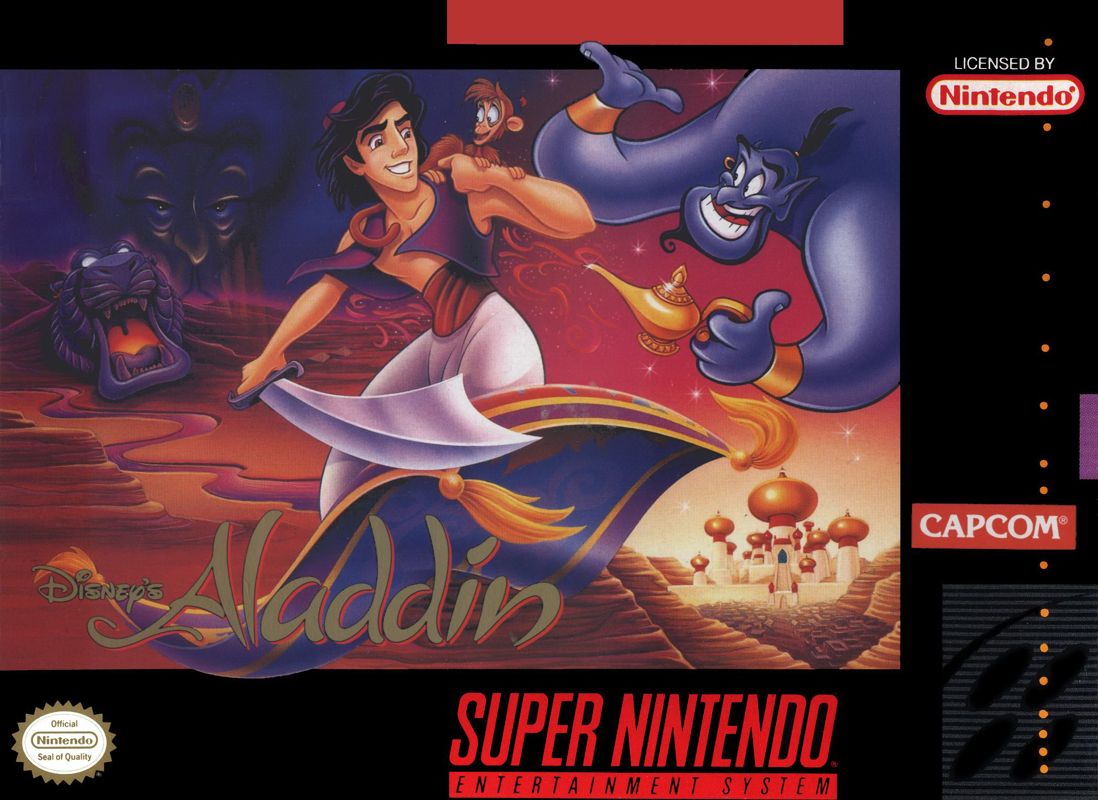 Aladdin box art for Super Nintendo